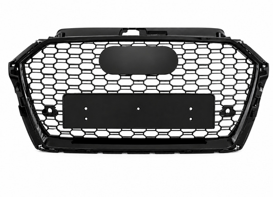 Audi A3 S3 8V Facelift Honeycomb Quattro Grille | 2016-2020 | Black RS3 Style