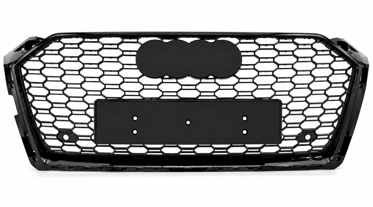 Audi A5 S5 B9 Honeycomb Quattro Front Grille | 2017-2019 | Gloss Black RS5 Style