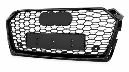 Audi A5 S5 B9 Honeycomb Quattro Front Grille | 2017-2019 | Gloss Black RS5 Style