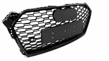 Audi A5 S5 B9 Honeycomb Quattro Front Grille | 2017-2019 | Gloss Black RS5 Style