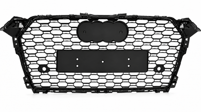 Audi A5 S5 B9 Honeycomb Quattro Front Grille | 2017-2019 | Gloss Black RS5 Style