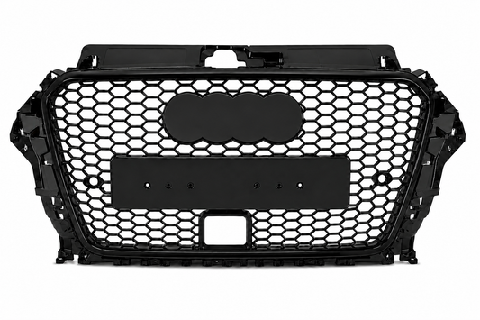 Audi A3 S3 8V PFL ACC Honeycomb Front Grille | 2013–2016 | Black RS3 Style