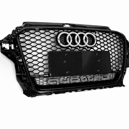 Audi A3 S3 8V Honeycomb Quattro Grille 2013-2016 | RS3 Style Black Edition | Pre-Facelift