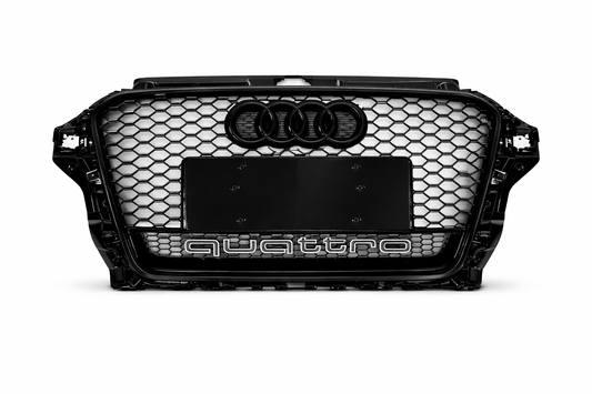 Audi A3 S3 8V Honeycomb Quattro Grille 2013-2016 | RS3 Style Black Edition | Pre-Facelift