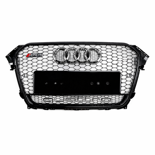 Audi A4 S4 B8.5 Honeycomb Quattro Grille | 2012-2016 | Black Edition RS4 Style