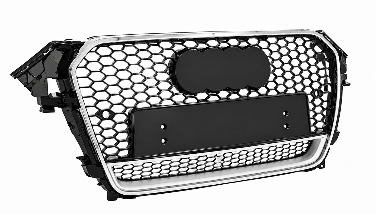 Audi A4 S4 B8.5 Silver Rare Honeycomb Front Grille | 2012-2016 | Chrome RS4 Style