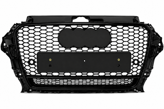 Audi A3 S3 8V Front Honeycomb Quattro Grille| 2013-2016 | RS3 Style Gloss Black