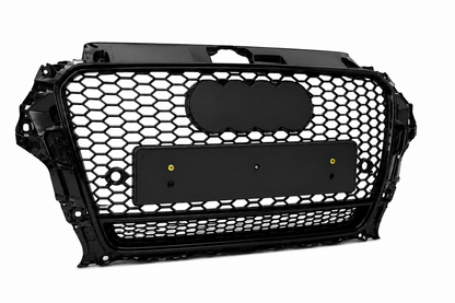Audi A3 S3 8V Front Honeycomb Quattro Grille| 2013-2016 | RS3 Style Gloss Black