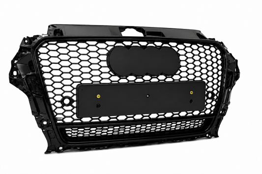 Audi A3 S3 8V Front Honeycomb Quattro Grille| 2013-2016 | RS3 Style Gloss Black