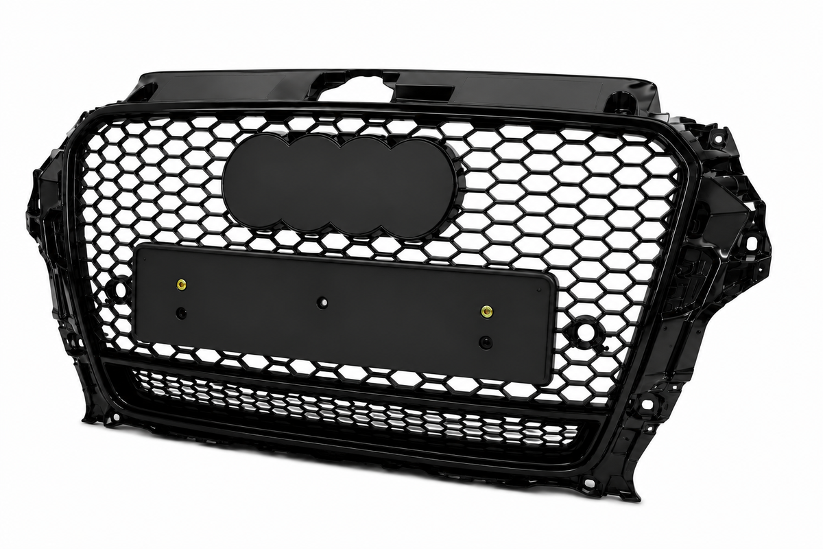 Audi A3 S3 8V Front Honeycomb Quattro Grille| 2013-2016 | RS3 Style Gloss Black