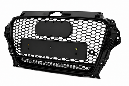 Audi A3 S3 8V Front Honeycomb Quattro Grille| 2013-2016 | RS3 Style Gloss Black