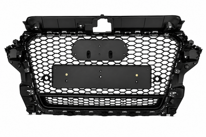 Audi A3 S3 8V Front Honeycomb Quattro Grille| 2013-2016 | RS3 Style Gloss Black