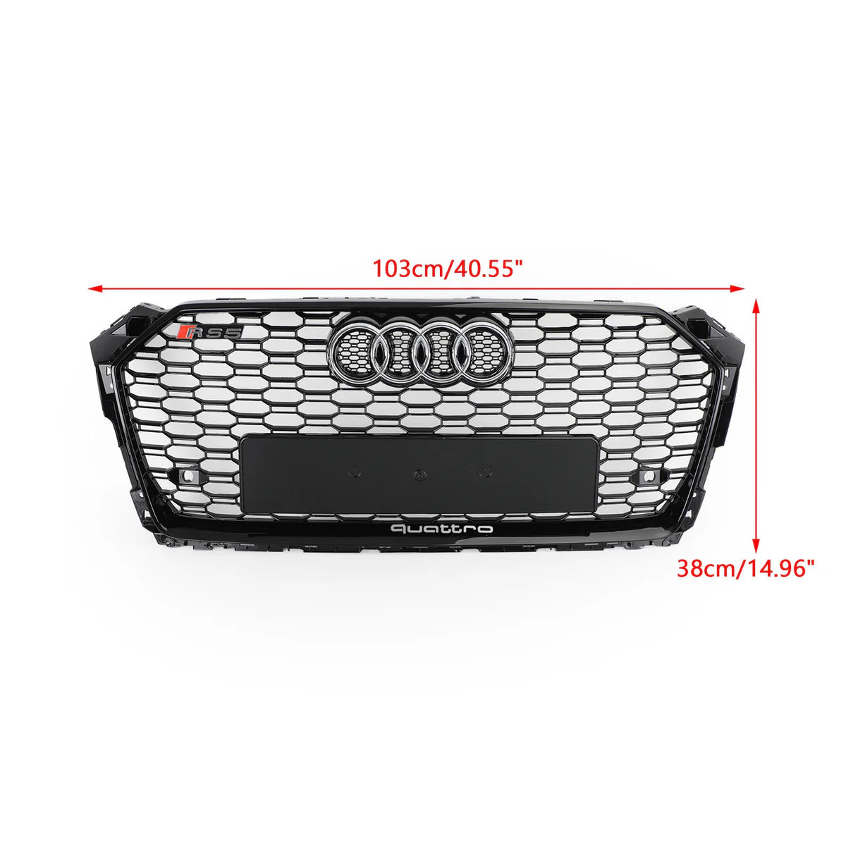 Audi A5 S5 B9 Honeycomb Quattro Grille |2016-2020 | Black Edition RS5 Style