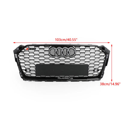 Audi A5 S5 B9 Honeycomb Quattro Grille |2016-2020 | Black Edition RS5 Style
