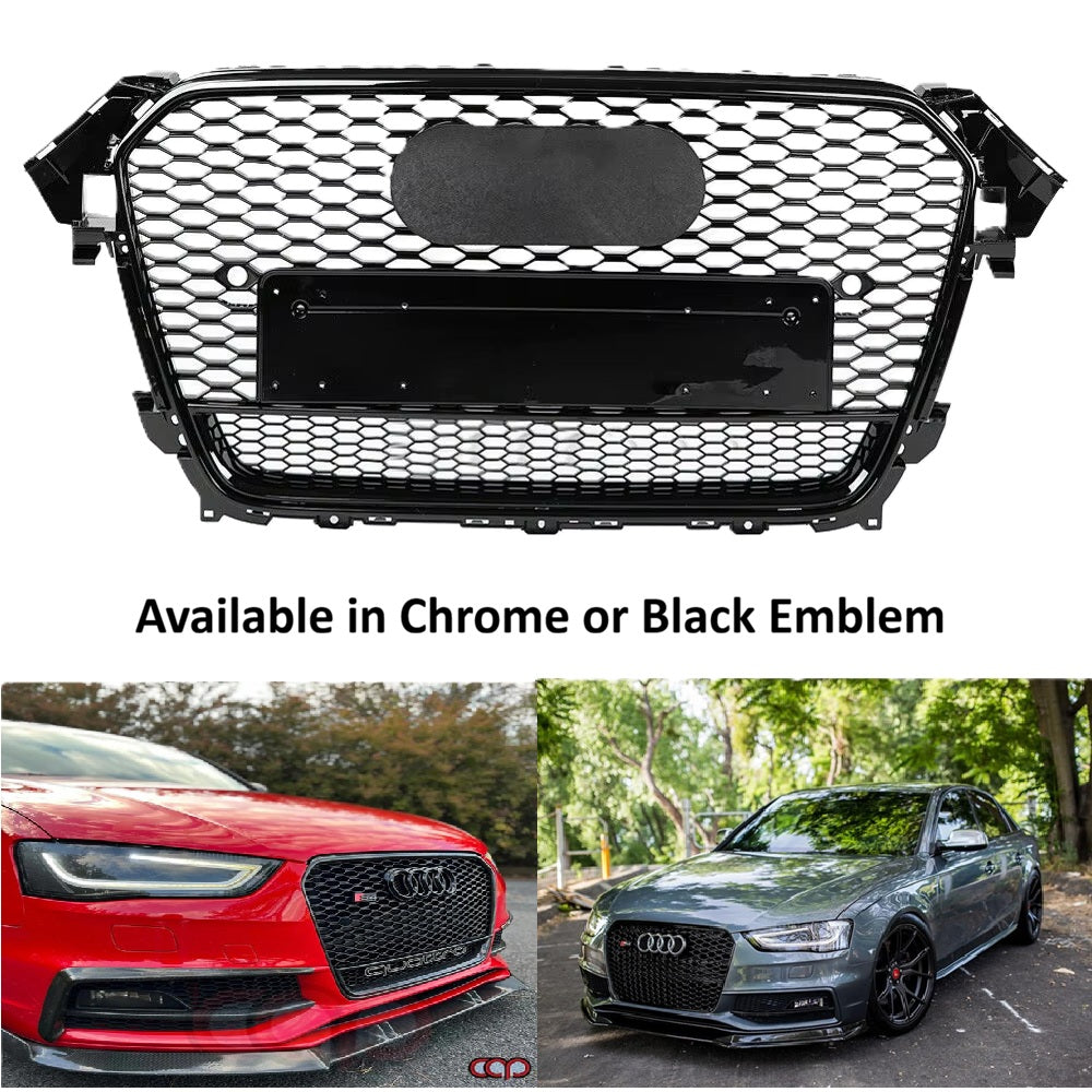 Audi A4 S4 B8.5 Honeycomb Quattro Grille | 2012-2016 | Black Edition RS4 Style